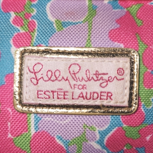 Lilly Pulitzer for Estee Lauder Spring 2013 Floral Pattern Cosmetics Bag 8"X5"X2 - Picture 8 of 10